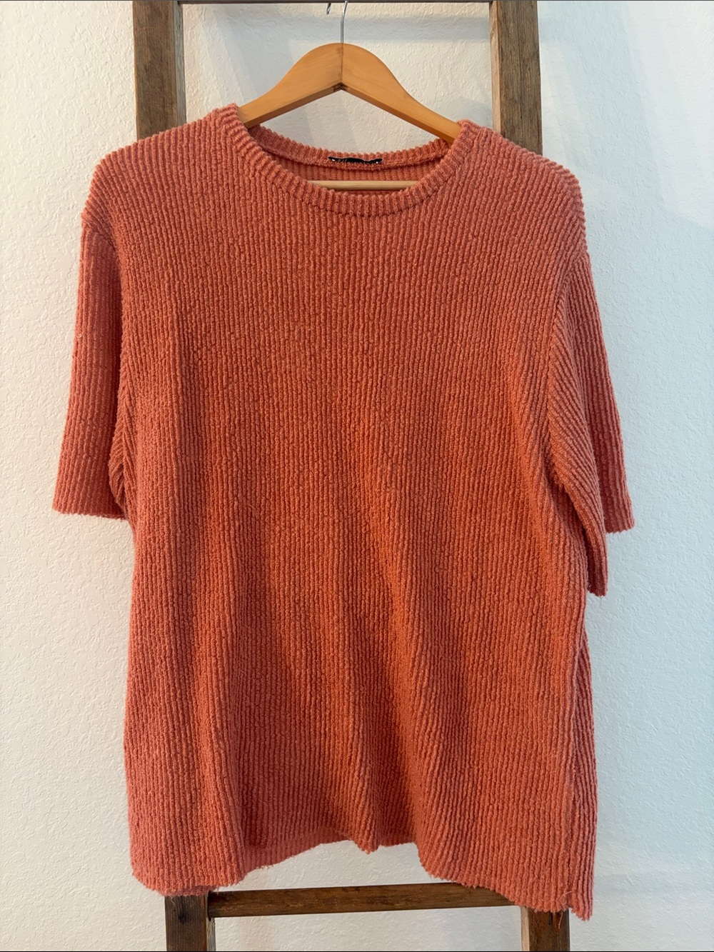 Zara Crewneck Short-Sleeve Knit Sweater